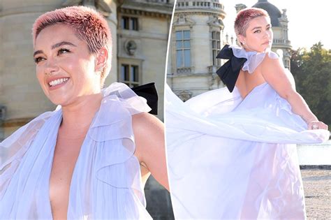 florence pugh tits|Florence Pugh frees the nipple in another sheer Valentino dress